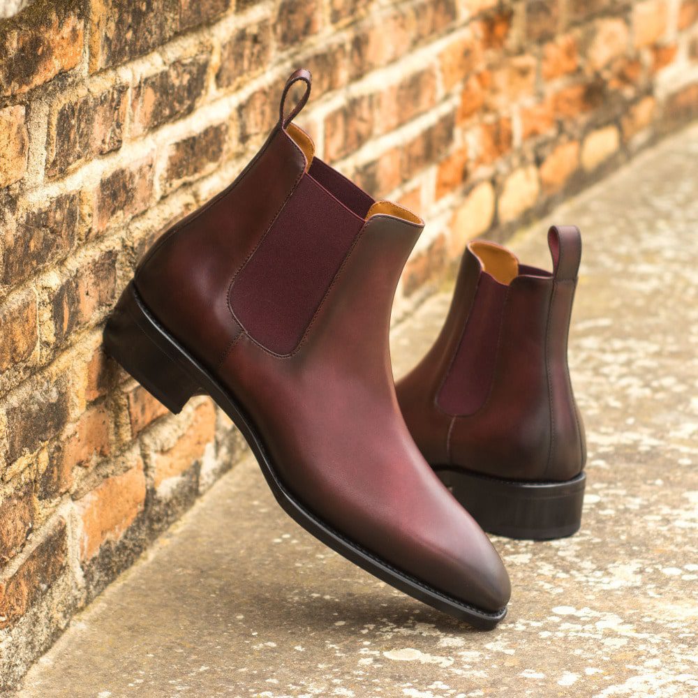 Vellano Burgundy Two Tone Chelsea Boot