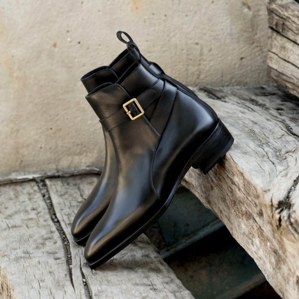 Vellano Black Premium Jodhpuri Boot