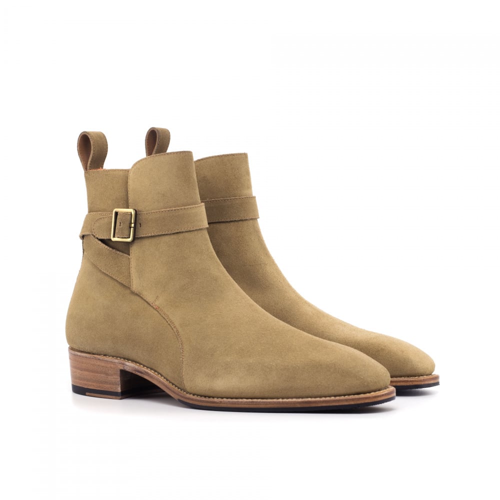 Vellano Beige Leather Jodhpuri Boot