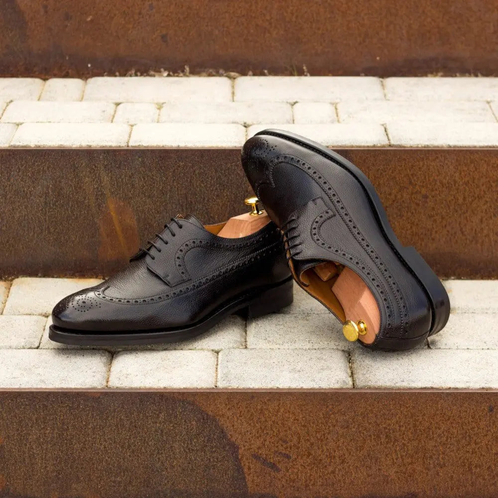 Vellano Black Longwing Blucher Brogue