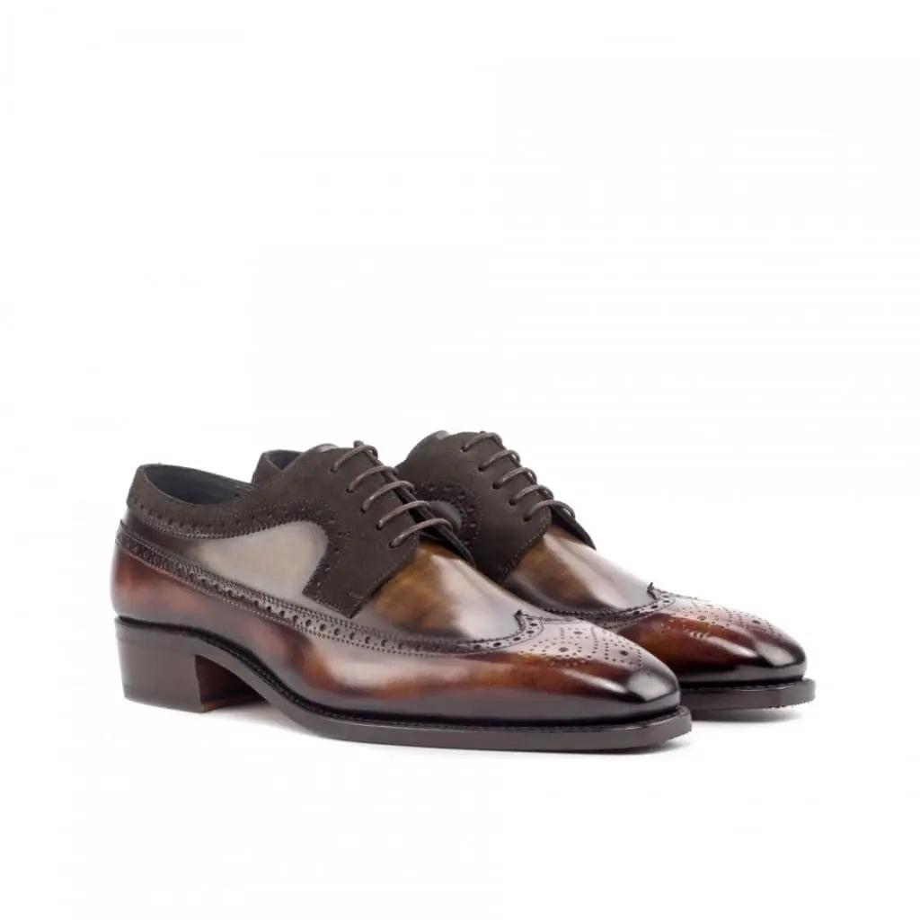 Vellano Earth Brown Longwing Blucher Shoe