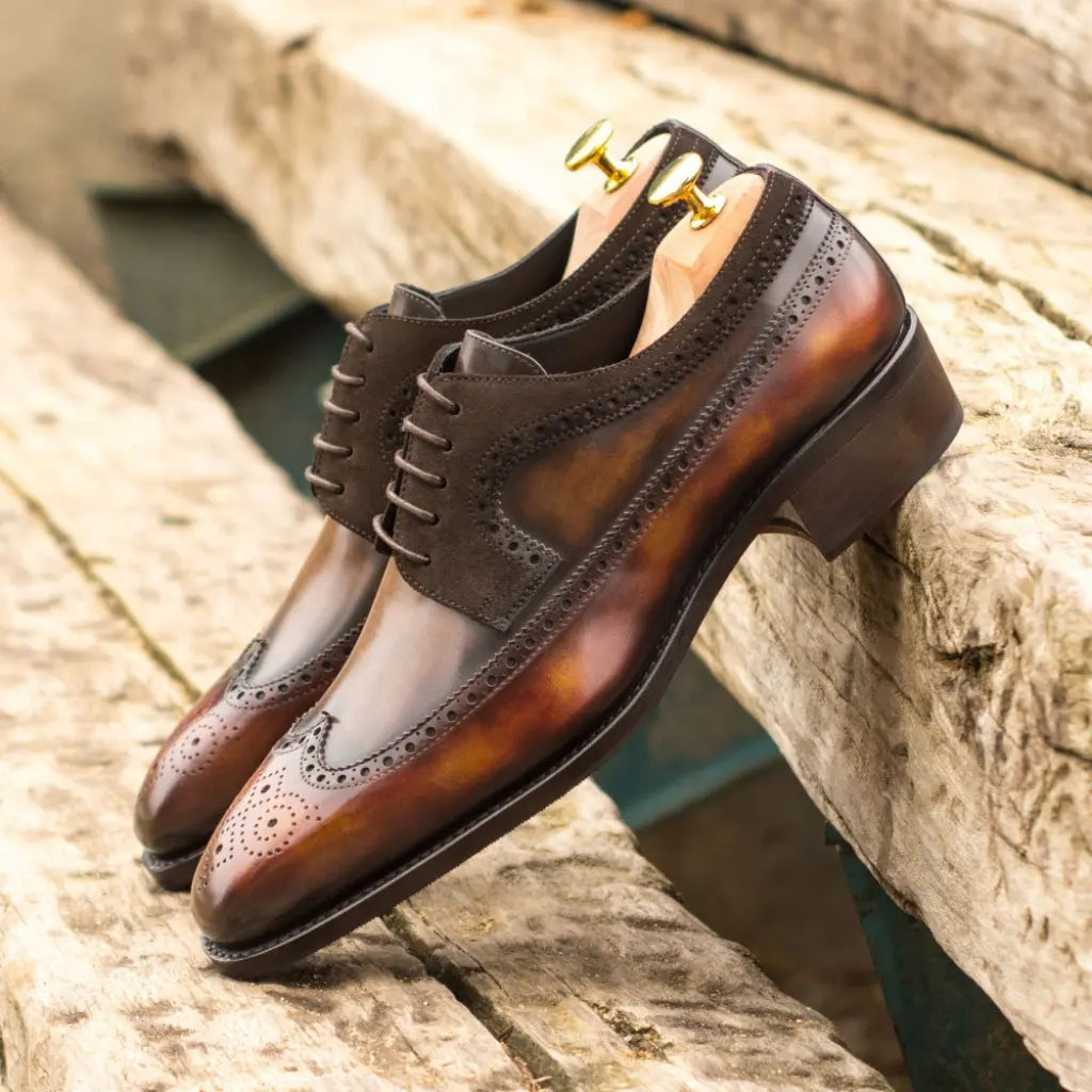 Vellano Earth Brown Longwing Blucher Shoe