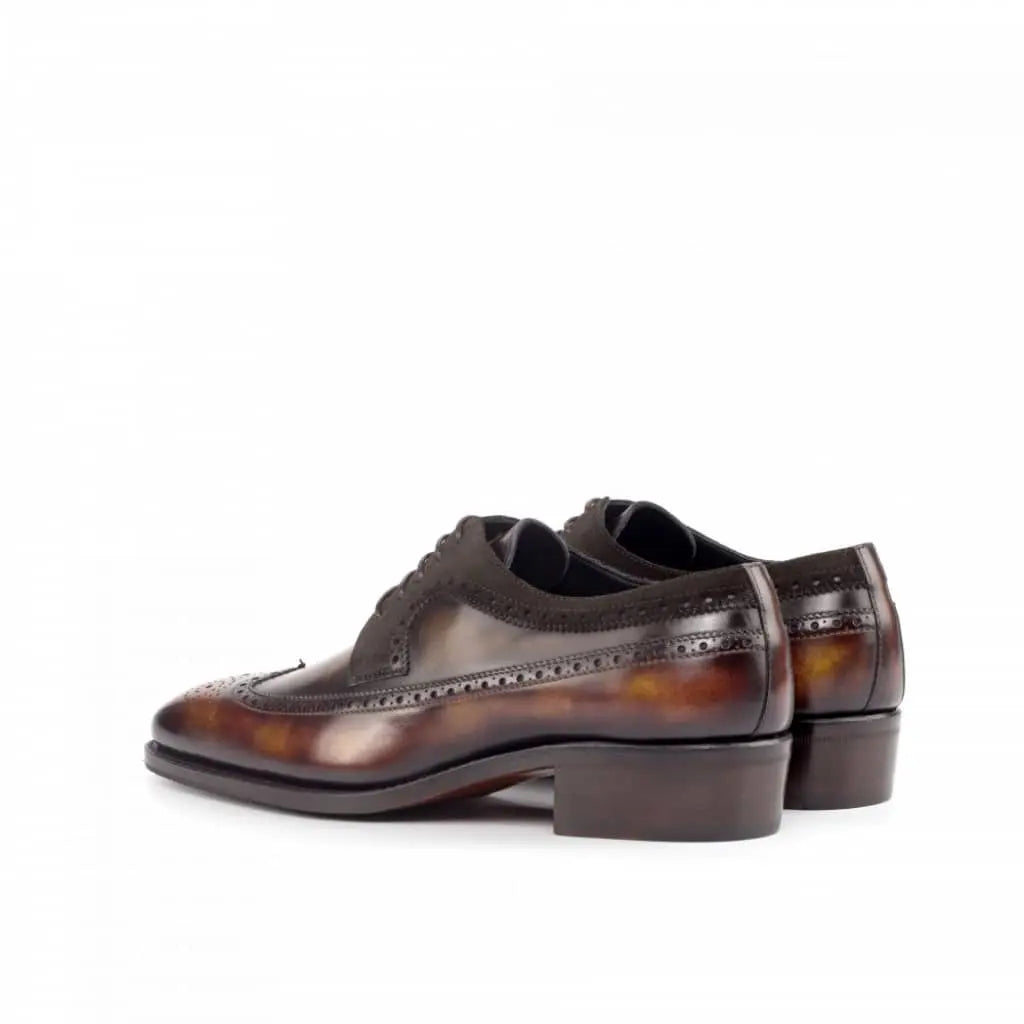 Vellano Earth Brown Longwing Blucher Shoe