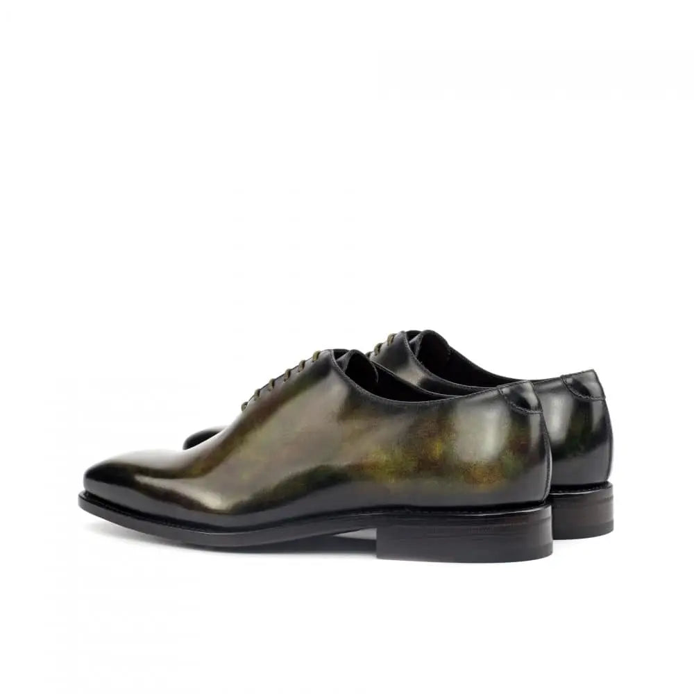 Vellano Antique Black Brogue Wholecut Derby Shoe
