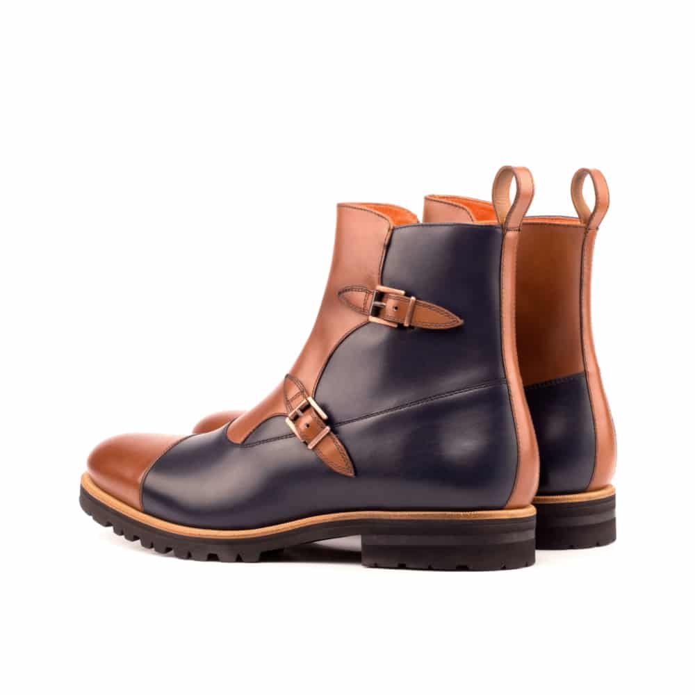 Vellano Black Tan Octavian Buckle Boot