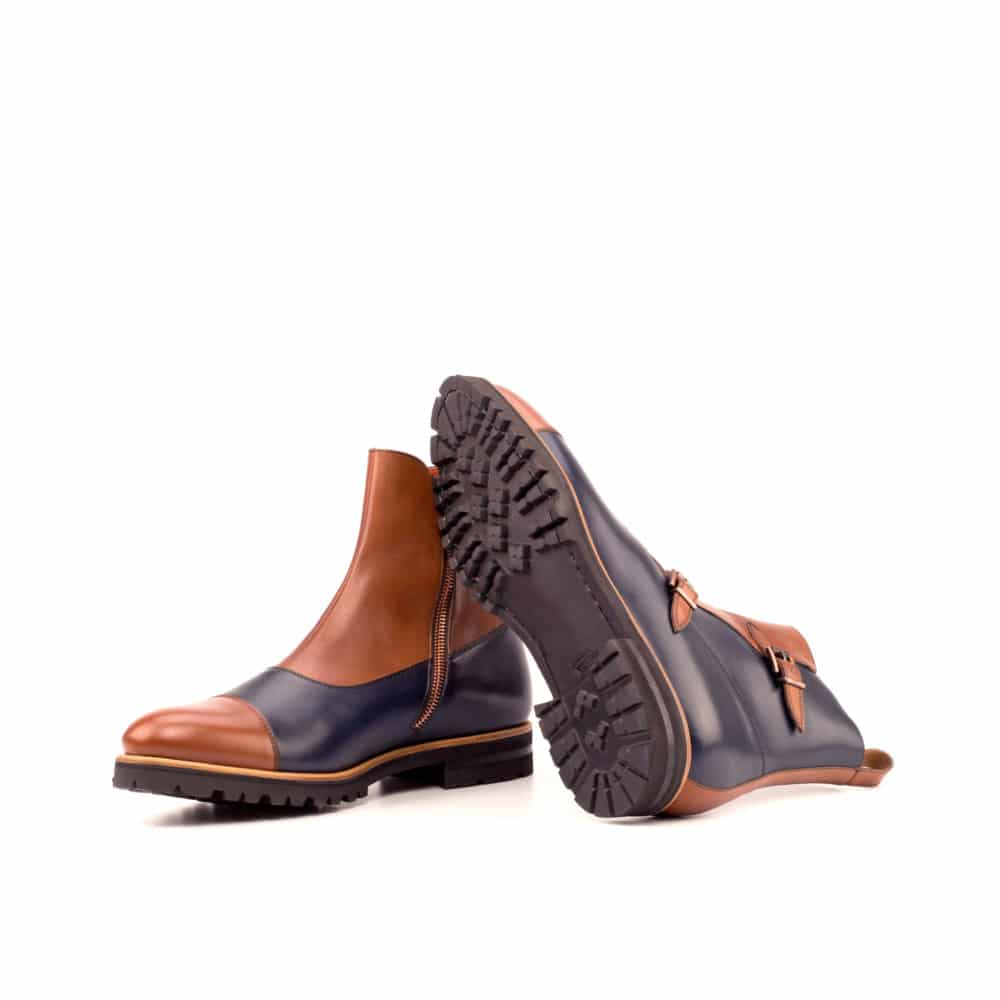 Vellano Black Tan Octavian Buckle Boot