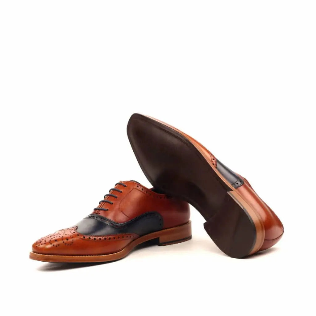 Vellano Adam Tan Brown Brogue Leather Shoe