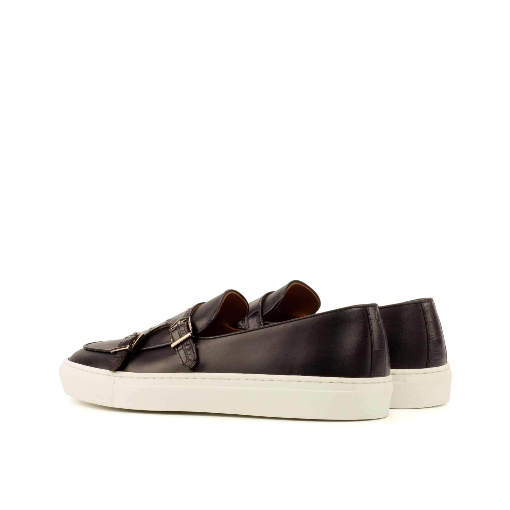 Vellano Jazzy Black Croco Monk Blegain Loafer Sneaker