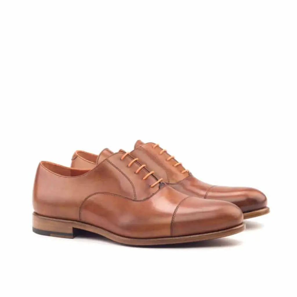 Vellano Martin Tan Crust Leather Oxford Shoes