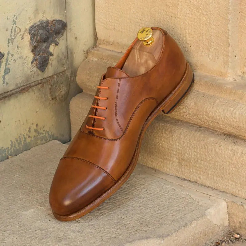 Vellano Martin Tan Crust Leather Oxford Shoes