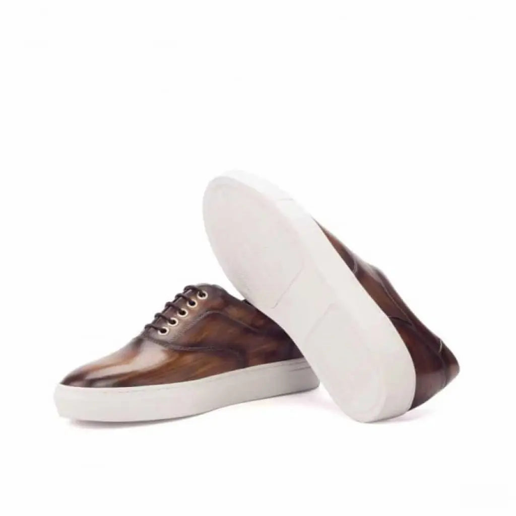 Vellano Daniel Cognac Wood Texture Sneakers
