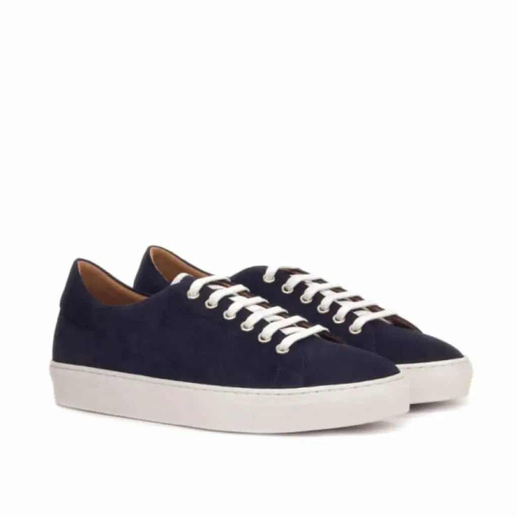 Vellano William Black Suede Low Top Sneakers