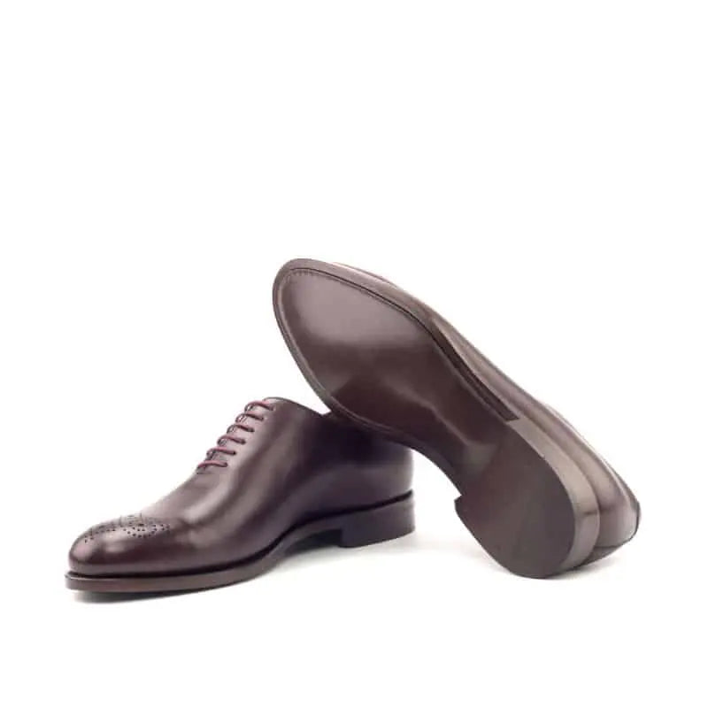 Vellano Dark Brown Wholecut Derby with Toe Design
