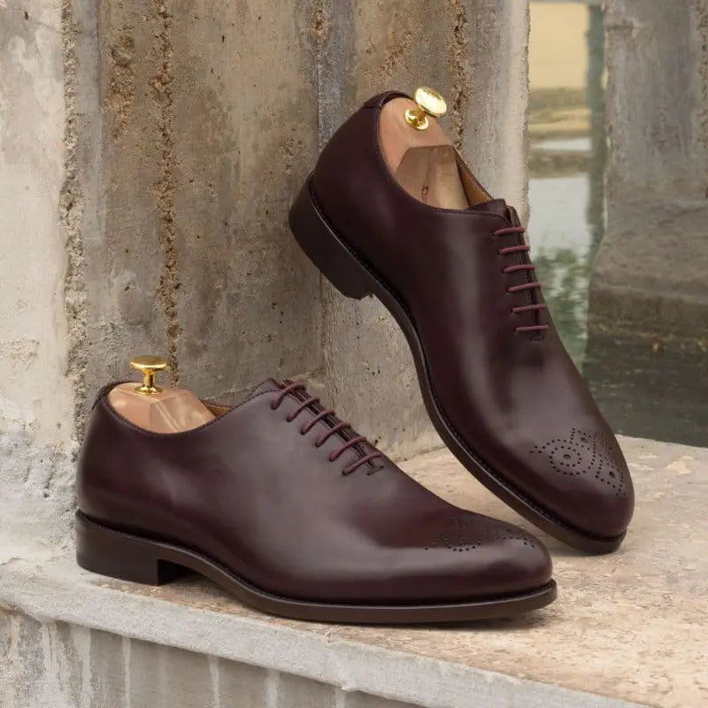 Vellano Dark Brown Wholecut Derby with Toe Design