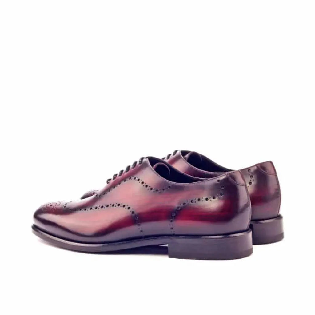 Vellano Cherry Black Two Tone Brogue Wholecut Derby