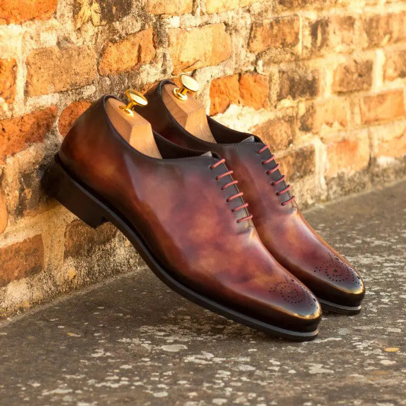 Vellano Paul Earth Brown Texture Brogue Derby Shoe