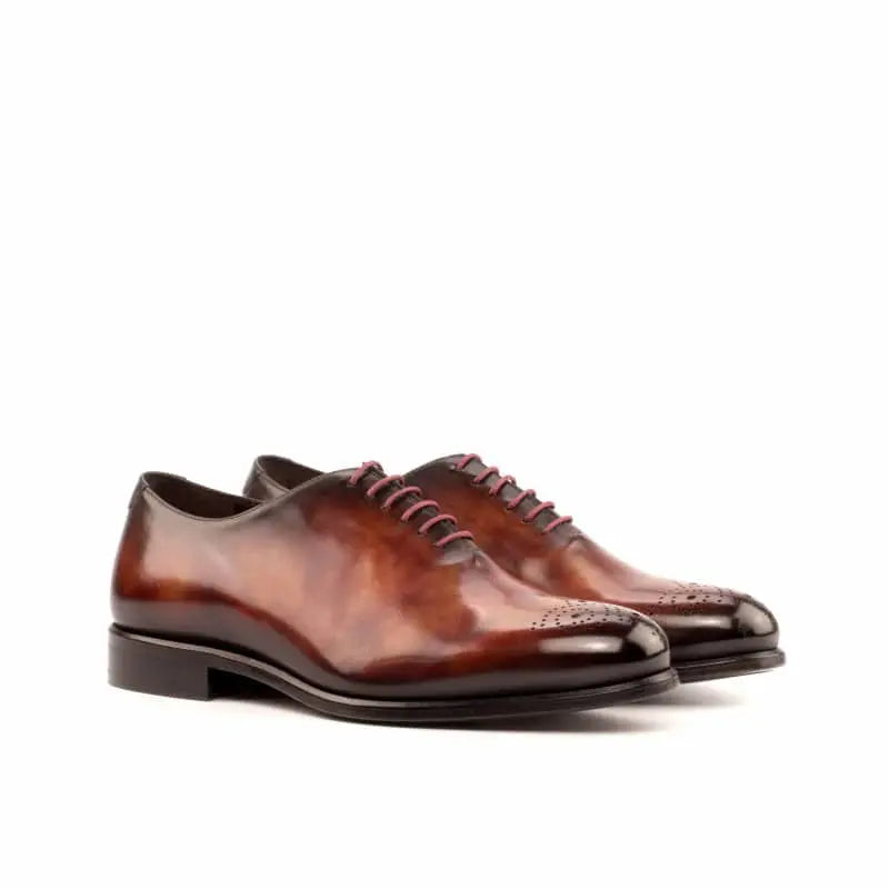 Vellano Paul Earth Brown Texture Brogue Derby Shoe