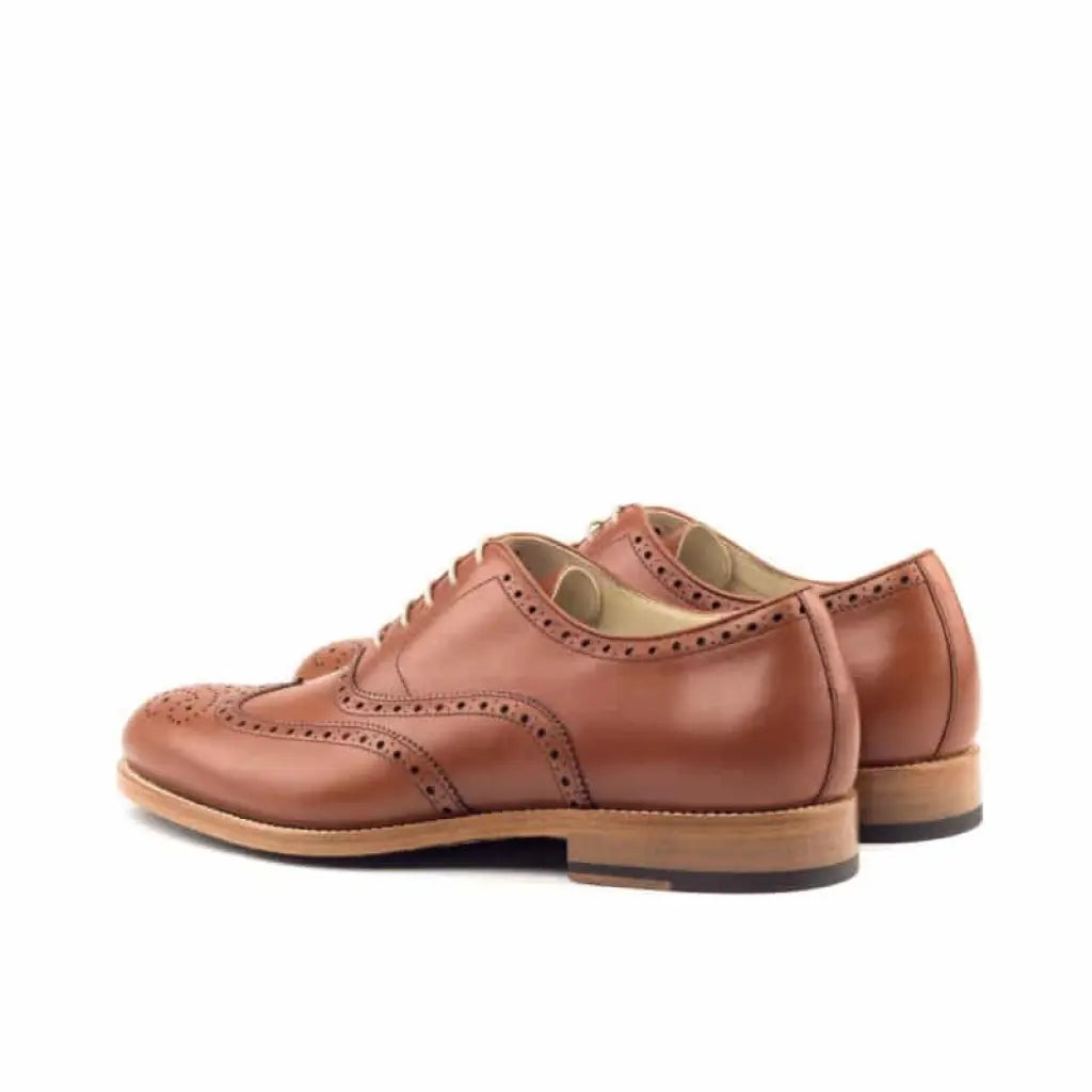 Vellano Tan Round Toe Brogue Shoe