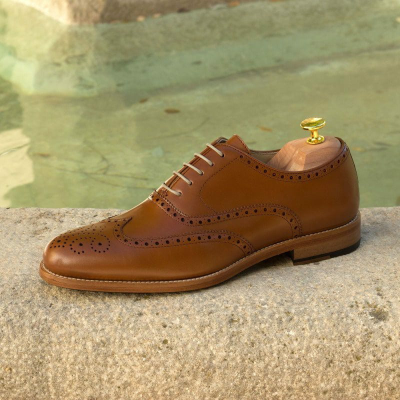 Vellano Stuart Full Brogue Dress Shoe – Tan
