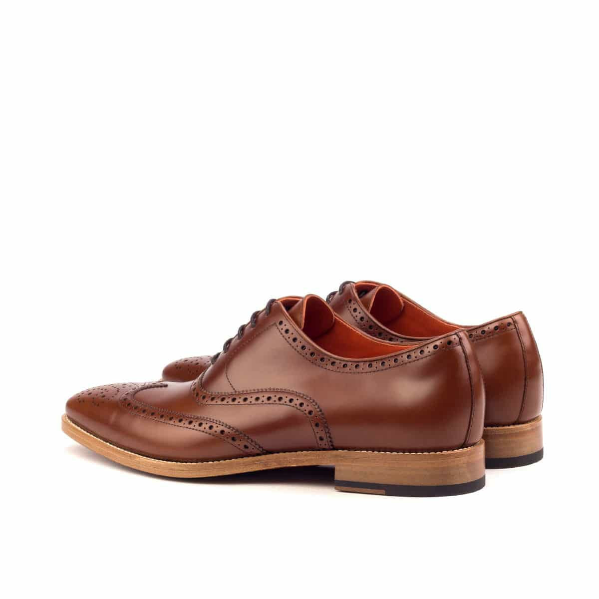 Vellano Tan Flat Toe Brogue Dress Shoe