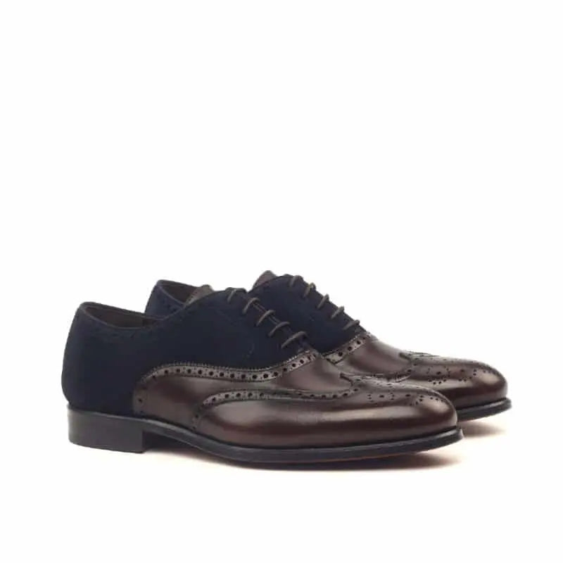 Vellano Brown Navy Wingtip Brogue Shoe