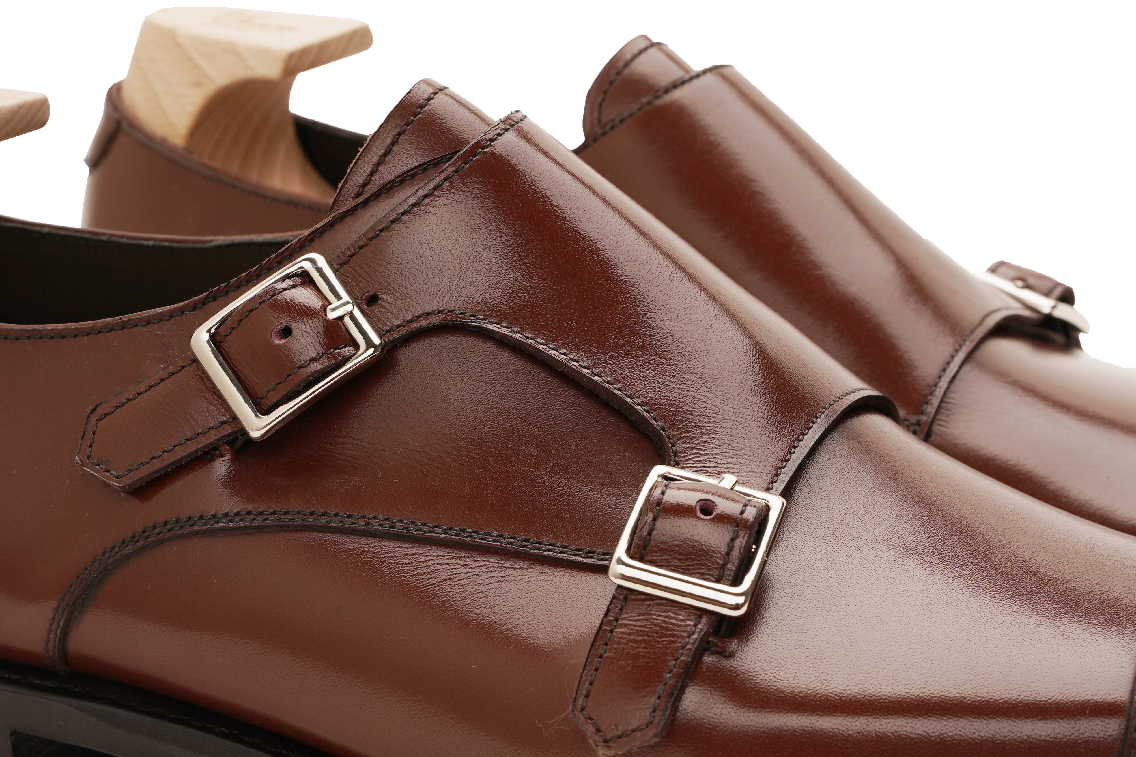 Vellano Carrick Brown Monk Strap Shoes