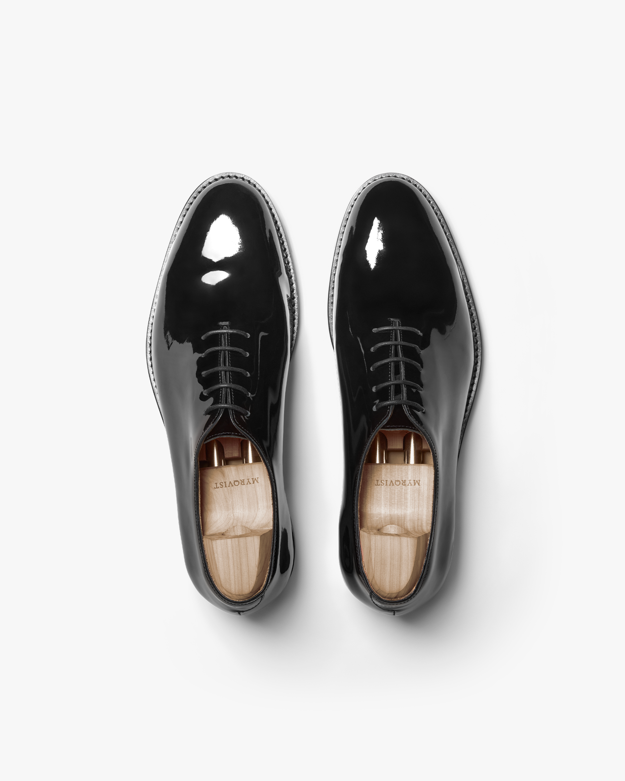 Vellano Drottningholm Black Patent Oxford Shoes