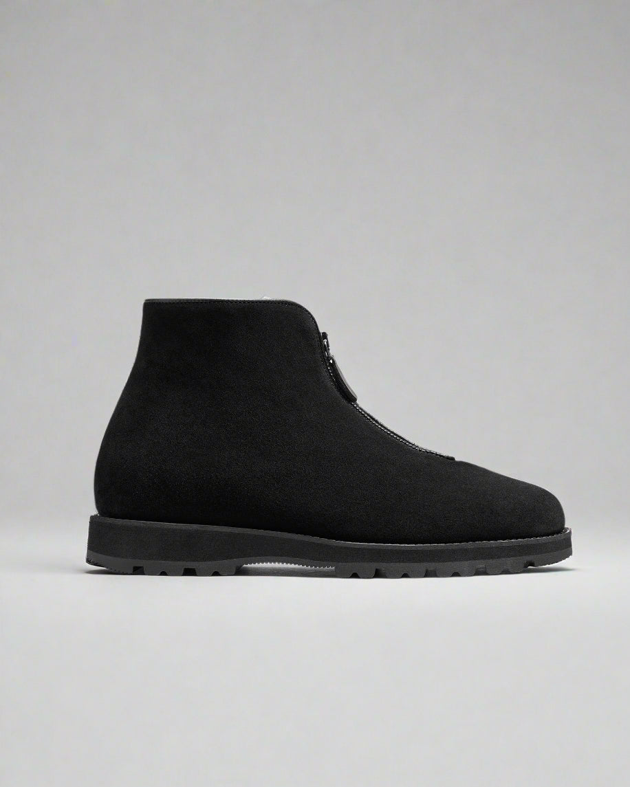 Vellano Funas Black Suede Zipper Boot