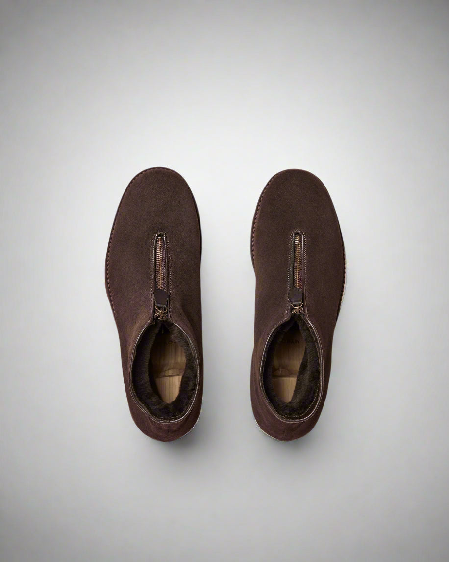 Vellano Funas Brown Suede Zipper Boot