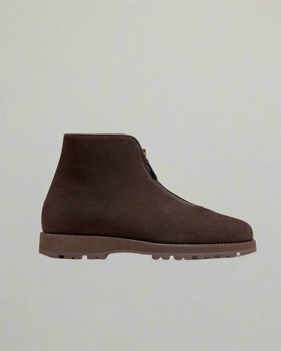 Vellano Funas Brown Suede Zipper Boot