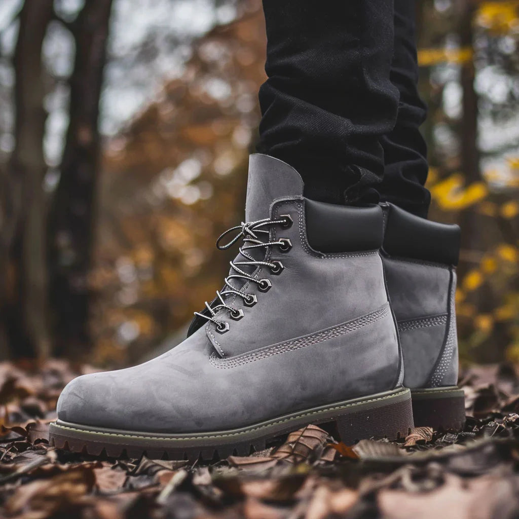 Vellano Grey Nubuck Anima Combat Hiking Boots