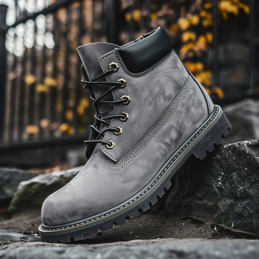 Vellano Grey Nubuck Anima Combat Hiking Boots