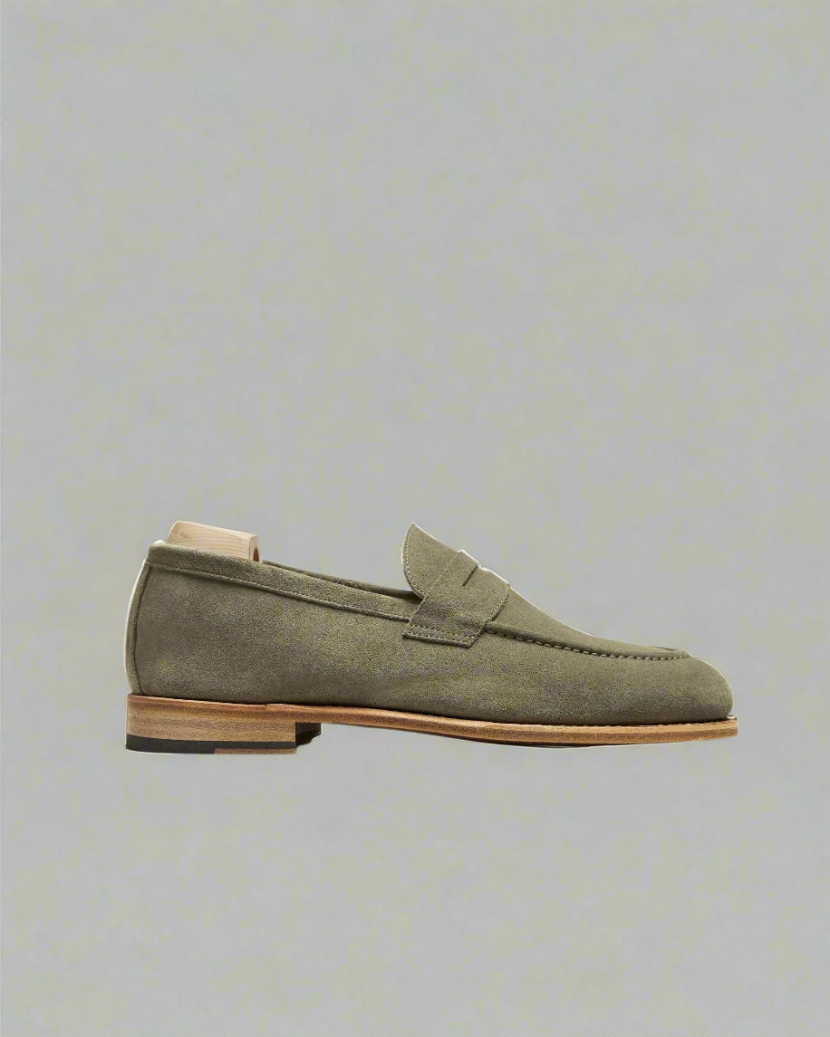 Vellano Lysekil Green Suede Loafer