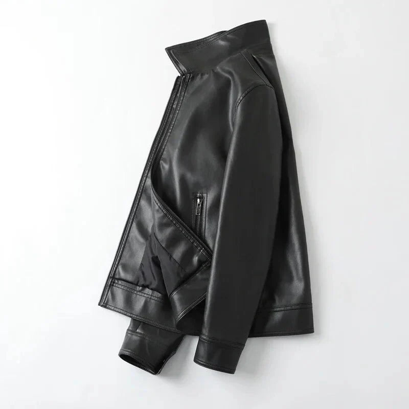Vellano Moto Black Classic Leather Jacket