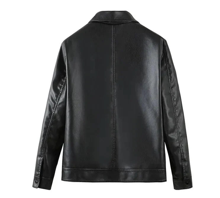 Vellano Moto Black Classic Leather Jacket