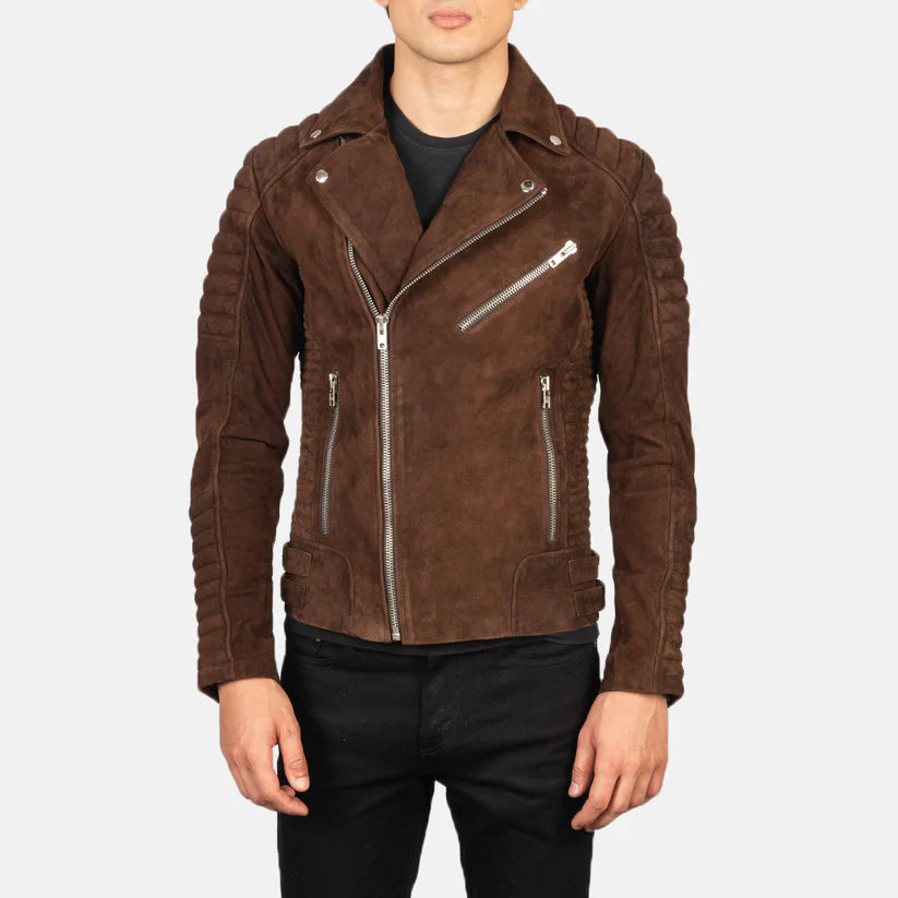 Vellano Armand Suede Biker Jacket