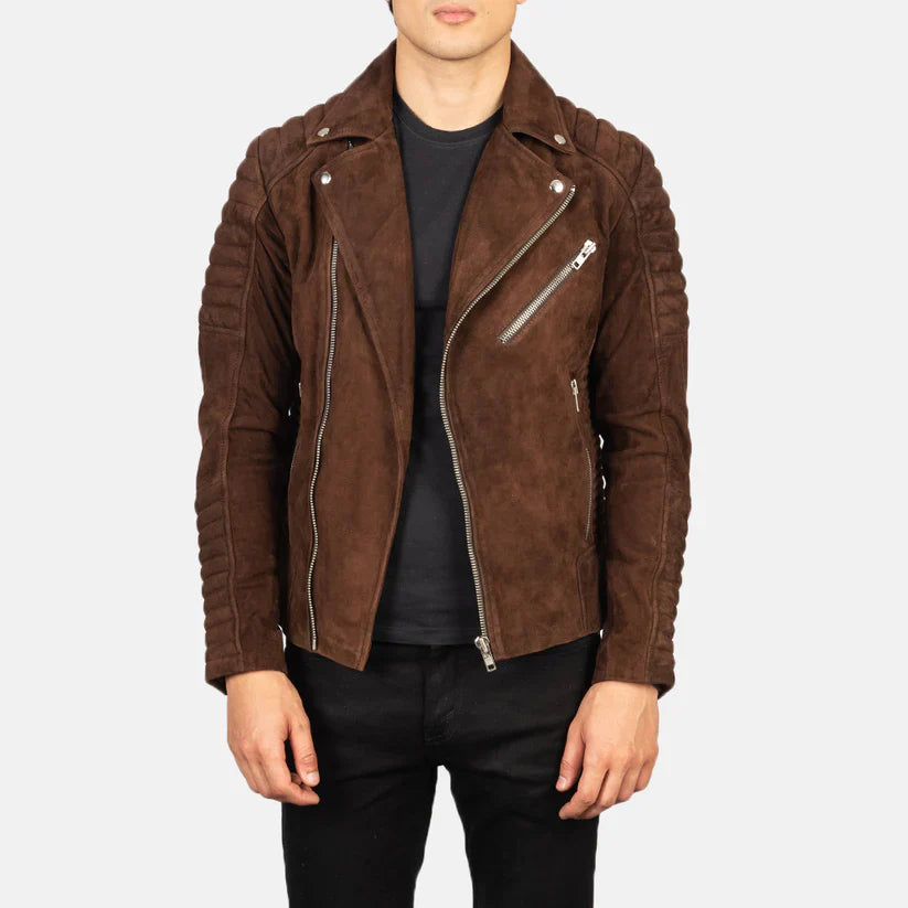 Vellano Armand Suede Biker Jacket