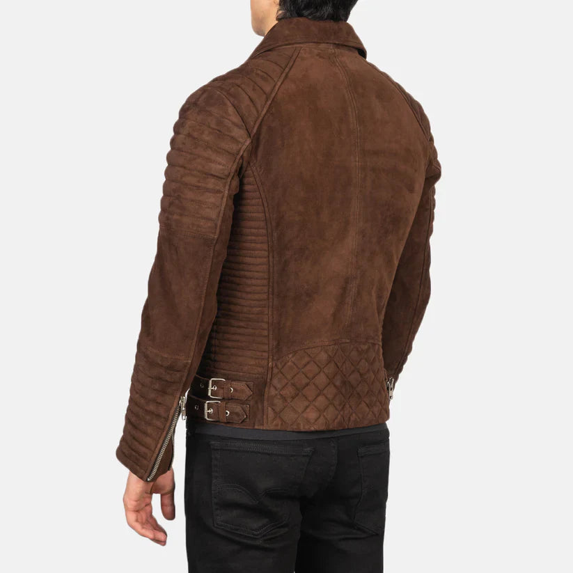 Vellano Armand Suede Biker Jacket