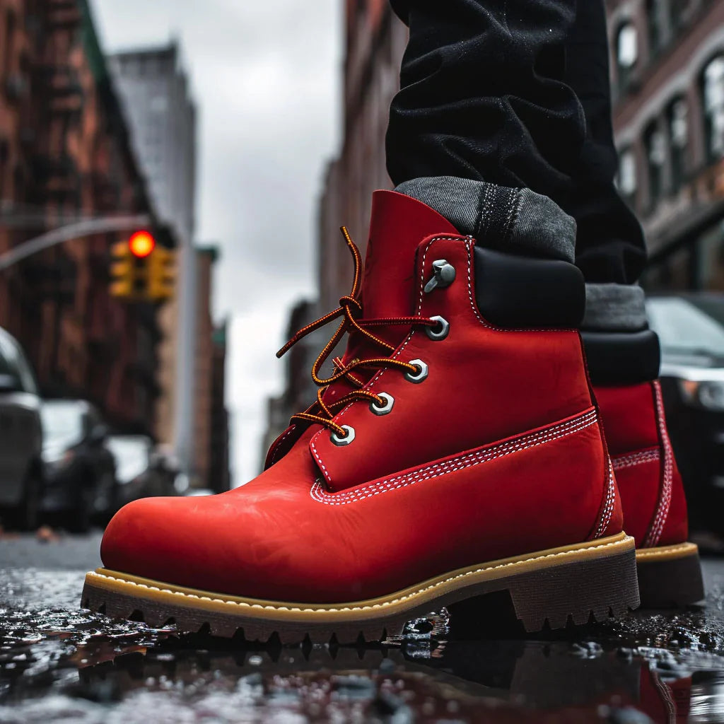 Vellano Appoggio Red Nubuck Combat Boots