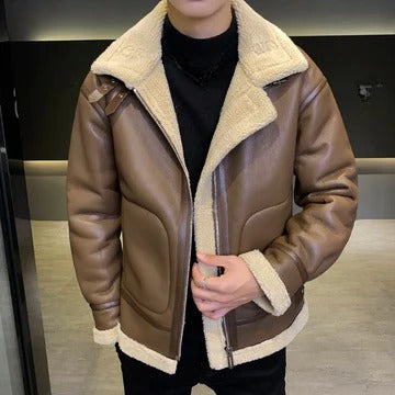 Vellano Vintage Brown Classic Leather Jacket