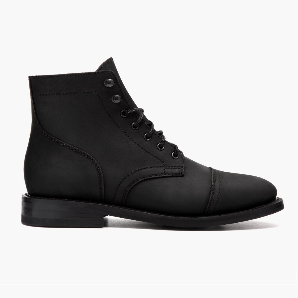 Vellano Frontier Goodyear Welt Lace-Up Leather Boot – Black Matte