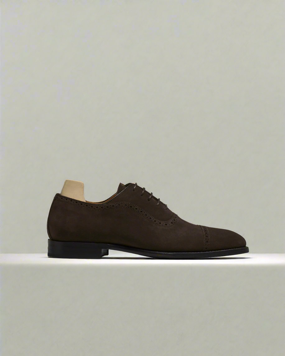 Vellano Skytteholm Dark Brown Suede Oxfords