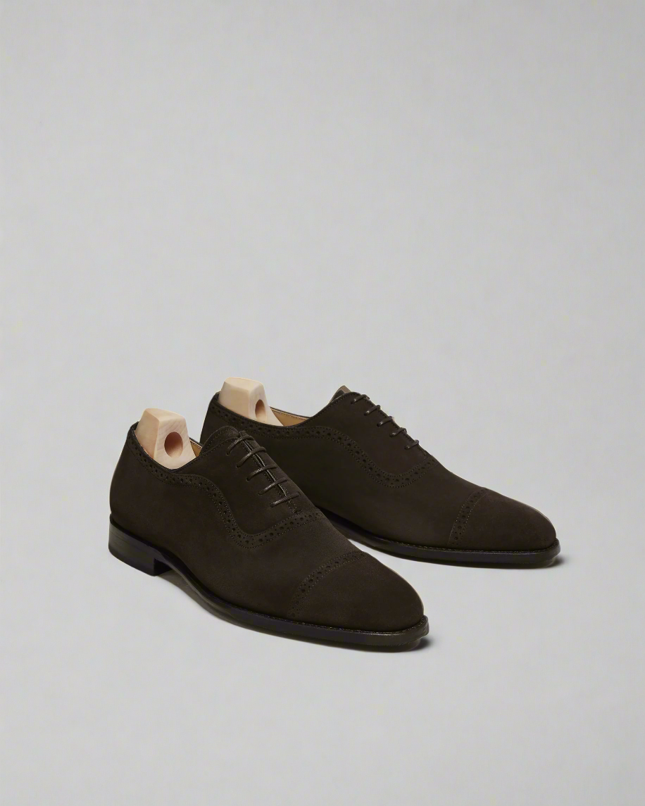 Vellano Skytteholm Dark Brown Suede Oxfords