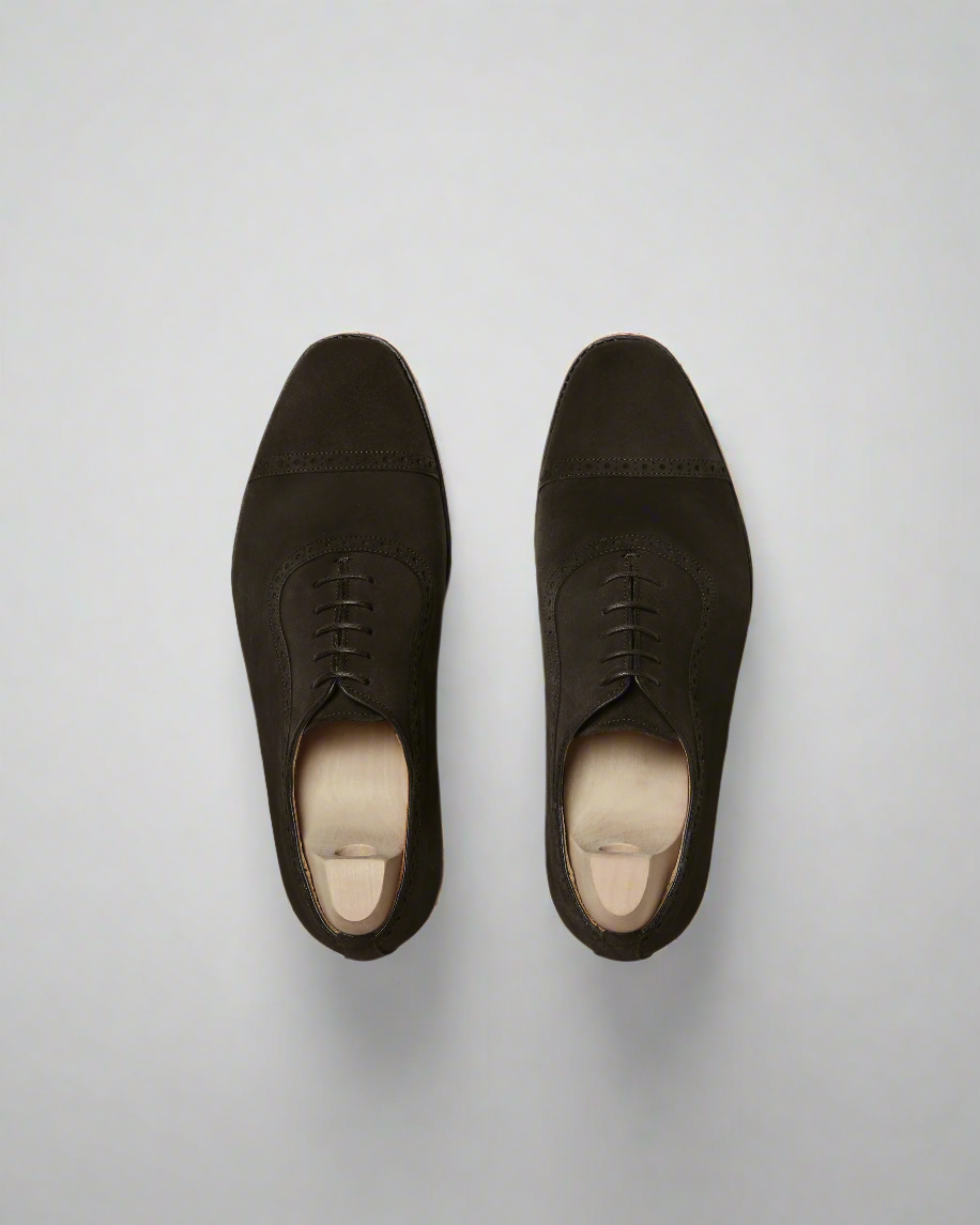 Vellano Skytteholm Dark Brown Suede Oxfords