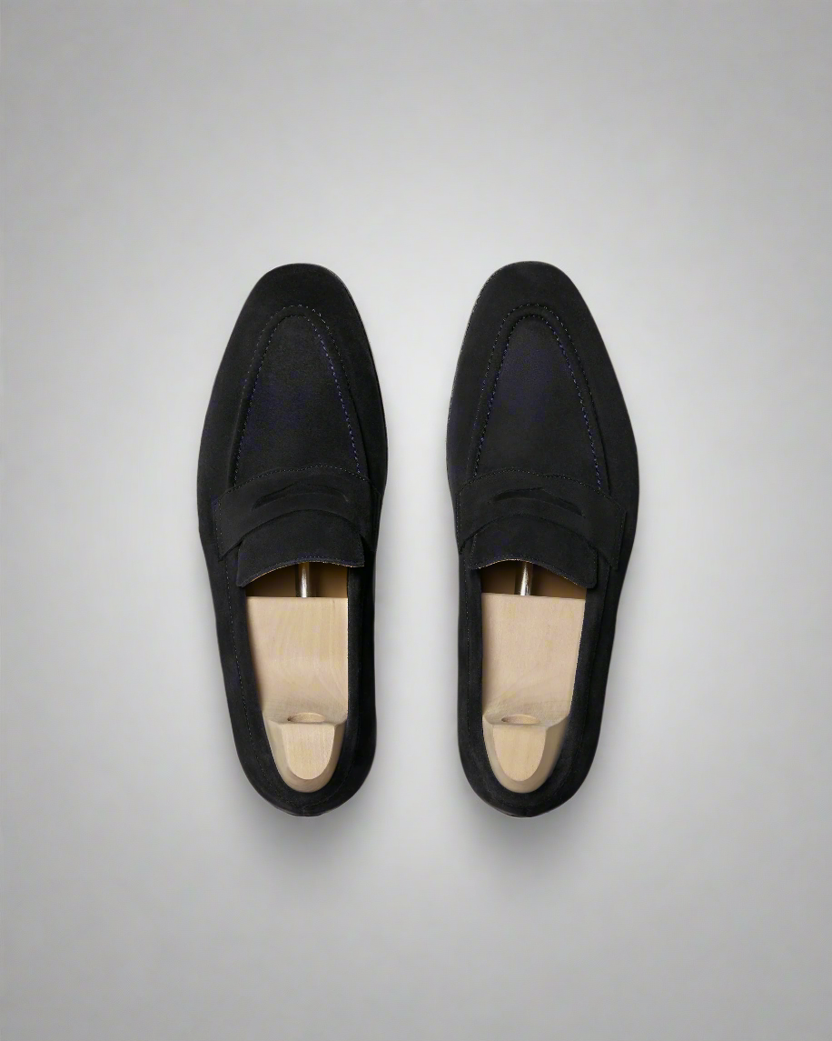 Vellano Penny Loafers Navy