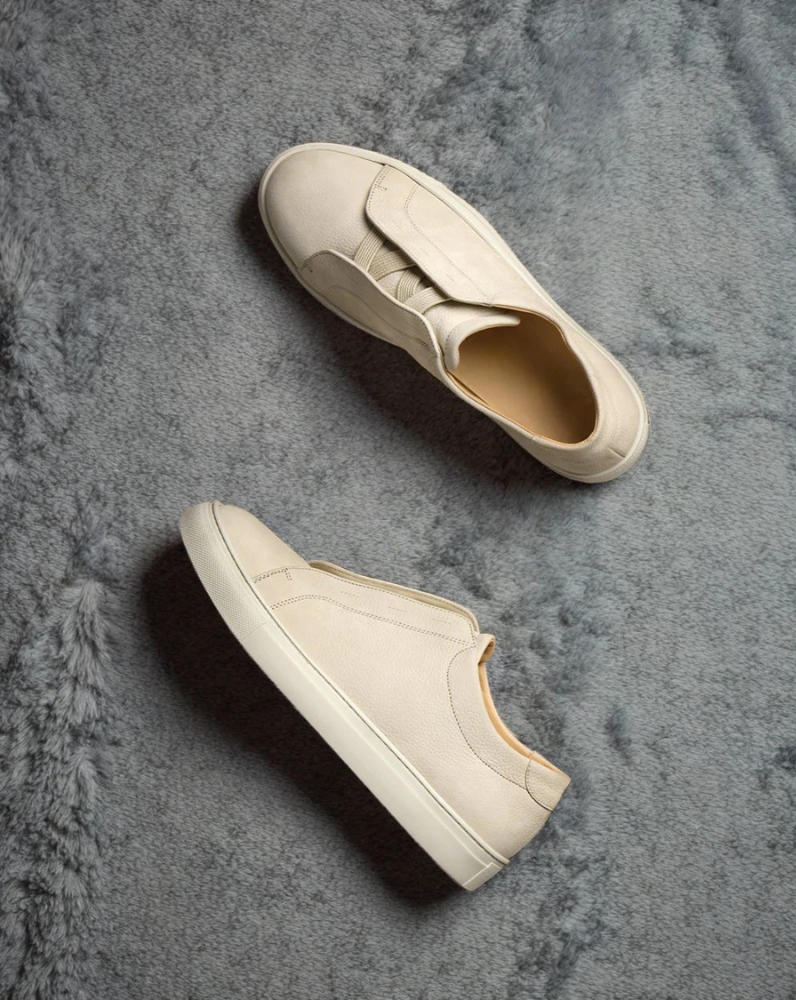 Vellano Alno Beige Nubuck Leather Sneakers