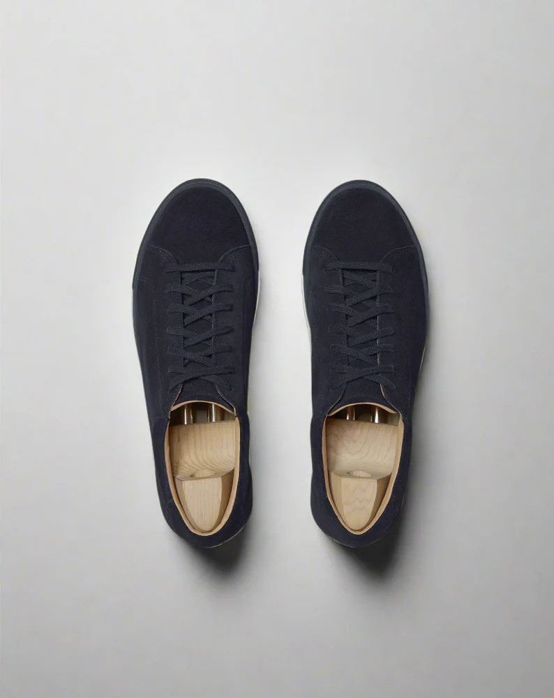 Vellano Oaxen Monochrome Navy Suede Sneakers