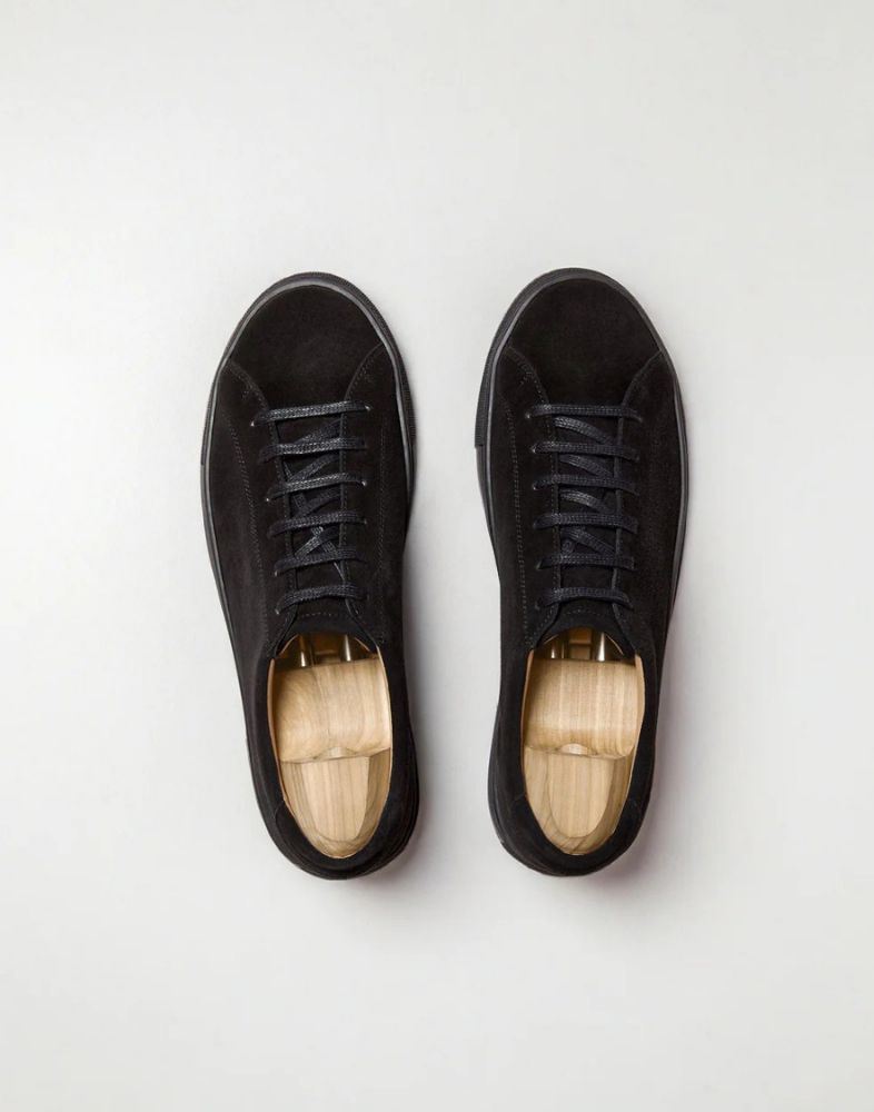 Vellano Oaxen Black Suede Slip On Sneakers