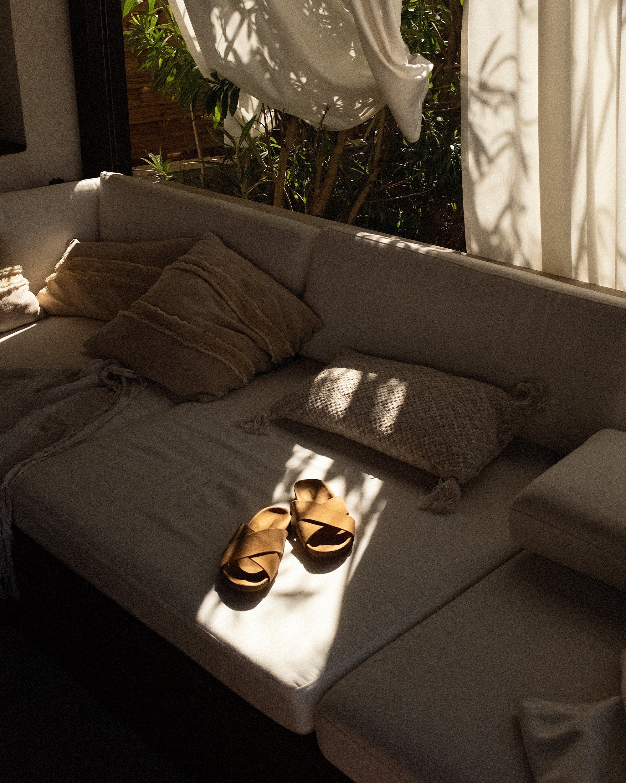 Vellano Sand Suede Leather Sandals