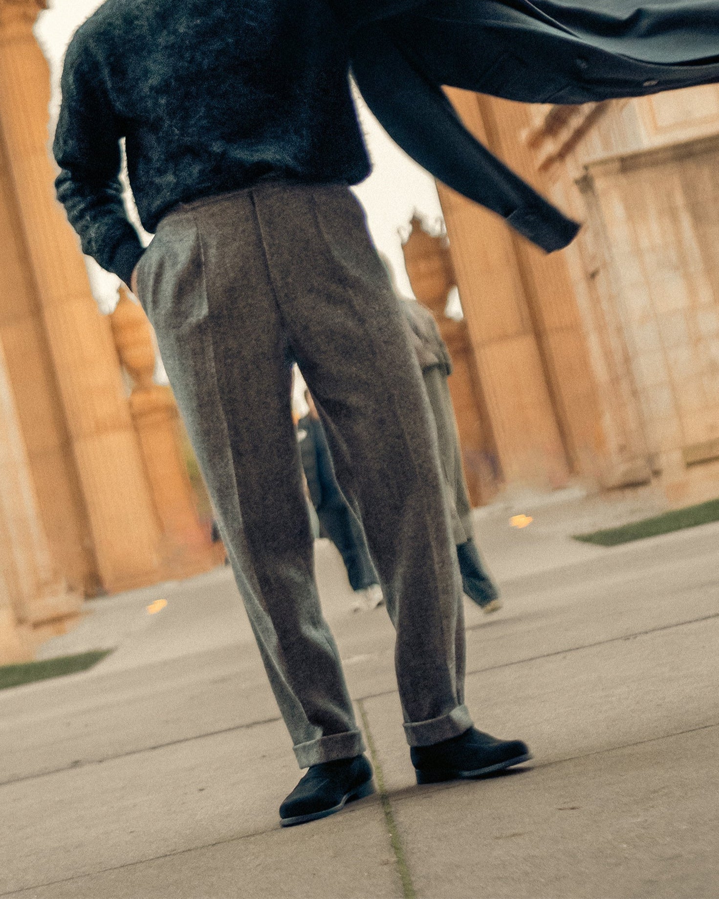 Vellano Stenhammar Black Suede Penny Loafers